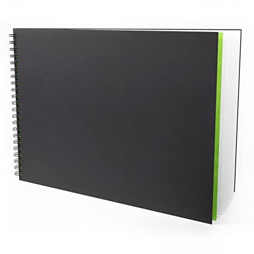 Artgecko Classy Skizzenbuch, A3, Querformat, 80 Seiten (40 Blatt), 150 g/m², weißes Zeichenpapier