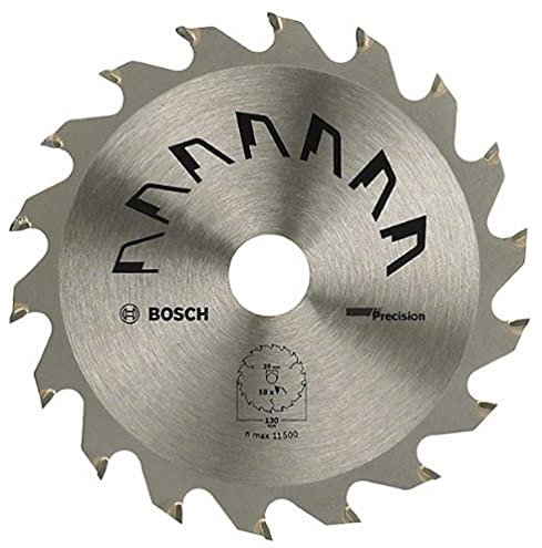 Bosch 1x Kreissägeblatt Precison (Sägeblatt für Holz, Ø 130 x 2.5/1.5 x 20/16 mm, 36 Zähne, ATB, mit 1x Reduzierring 16 mm, Zubehör Kreissäge)