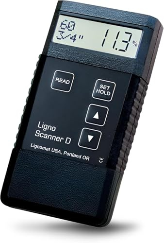 Lignomat Scanner D Pinless Moisture Meter - 3/4 Measuring Depth. Moister Meter for House, Wood, Drywall, Cabinet Making, Furniture, Flooring. Professional, Accurate and Easy-to-use.