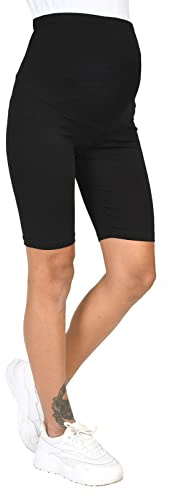 Mija - Leggings 1/2 alta qualit? 95% Cotone Premaman 4008 (IT 44, Nero)