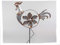 formano Gartenstecker Landhaus Hahn mit Windrad H. 110cm Silber Garten