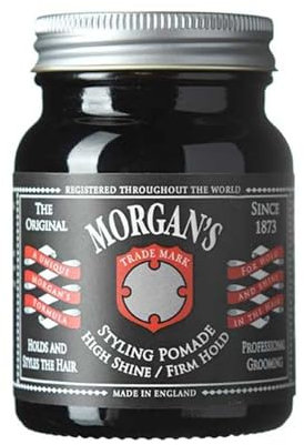 Morgan's Pomade Pomata per Modellare, Alta Lucentezza, Forte Tenuta e Solubile in Acqua con Aroma di Bergamotto e Patchouli, Per Tutti i Tipi di Capelli 100g