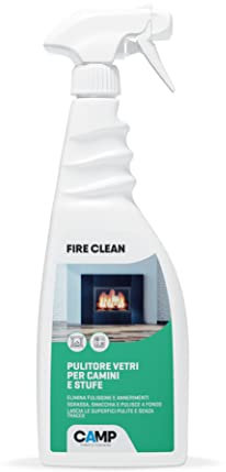 CAMP FIRE CLEAN, Pulitore concentrato per vetroceramica, termocamini, camini e stufe, 750ml