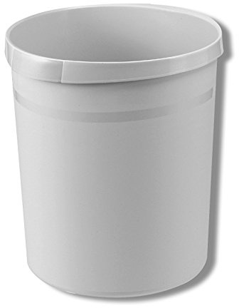 HAN Grip 237/312 x 350mm 18L Wastepaper Bin with Recessed Grip - Light Grey
