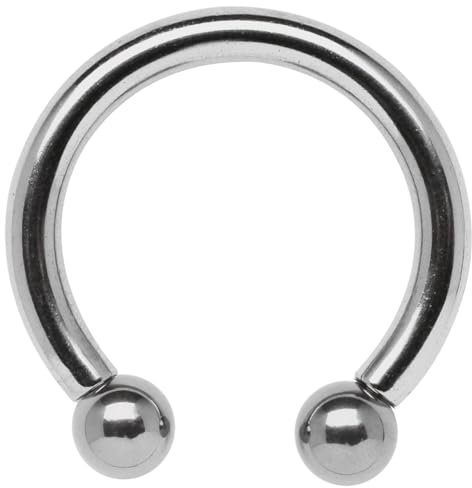 Titan Piercing Circular Barbell, CBR, Hufeisen in 3,0 x 20 mm + 5 mm Kugeln