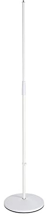 K&M 260/1 Mikrofonstativ Reinweiß – Solostativ mit Trittschalldämpfung - 87 - 157,5 cm ausziehbar, 3/8“ Gewindeanschluss