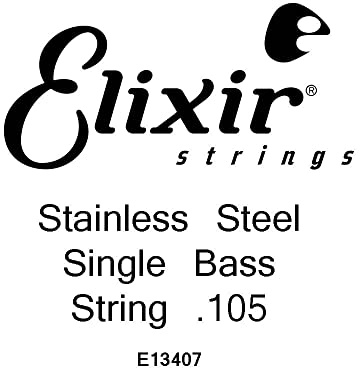 Elixir® Saiten Stainless-Steel E-Bass Einzelsaite mit NANOWEB® Beschichtung, Long Scale (.105)