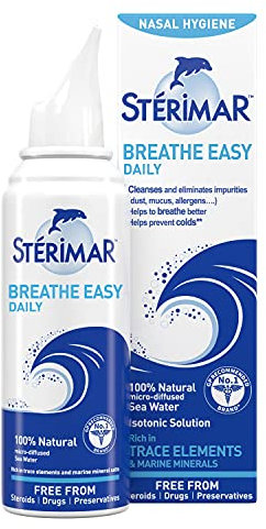 Sterimar Breathe Easy, Daily Nasal Spray For Cold, 100% Natural Sea Water, 100 ml
