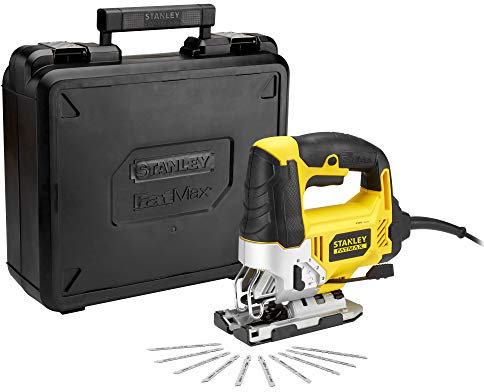 STANLEY FATMAX FME340KA-QS - Sierra de calar 710W, 3.200 rpm, incluye 10 hojas de sierra y maletín