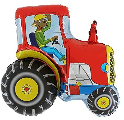Palloncino in Mylar Trattore Rosso