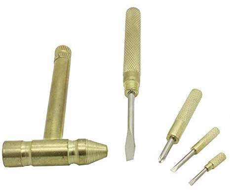 Driak Outils multifonctions 5 en 1 Mini marteau et tournevis cruciforme Phillips et tournevis plats