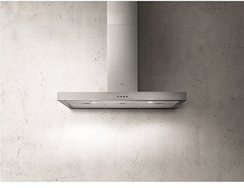 Elica Spot NG H6 IX/A/90 - Campana (Canalizado, 450 m³/h, 62 Db, Montado en pared, Acero inoxidable, Botones)