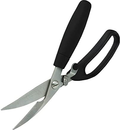 MasterClass Soft-Grip Stainless Steel Meat / Poultry Shears, 24 cm (9.5), Blister Packed, Black/Silver