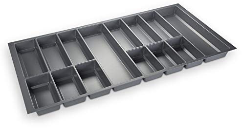 ORGA-BOX® IV UNIVERSAL Bac à couverts (473,5 x 926 mm) Gris Argenté Longueur Tiroir 100 cm Découper Possible