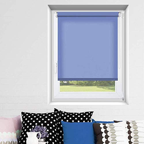 Madecostore Rollo, lichtundurchlässig, hellblau, L 40 x H 170 cm (Stoff L37 cm)