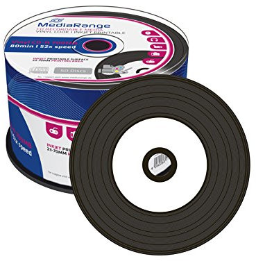2 x MR226 MediaRange (= 100 DISCS) CD-R (52x Speed, 700MB/80 Min, Printable Vinyl 2x Spindle of 50)
