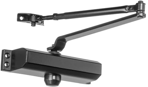 Dynasty Hardware Door Closer, Commercial Hydraulic Closer, Self-Closing, Spring Size 3, Surface Mount, Sprayed Duronotic Bronze, Series 3000
