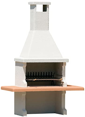 Barbecue beton carbone-legna 'souche' prefabbricato en béton cm.L180 x P90 x H267