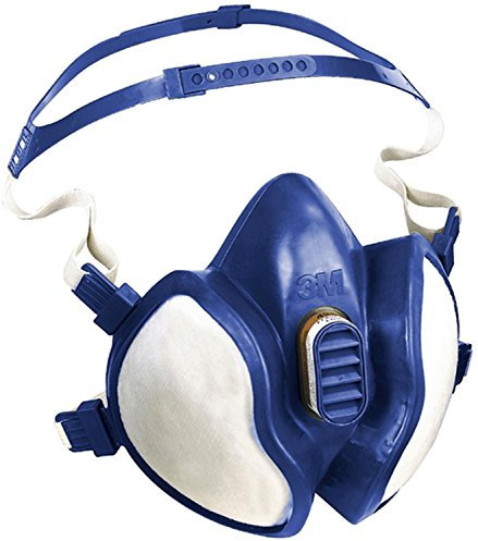 3M 4279 Respiratore con Semimaschera senza Manutenzione, Protezione Vapori Organici, Inorganici, Gas Acidi, Polveri, Blu