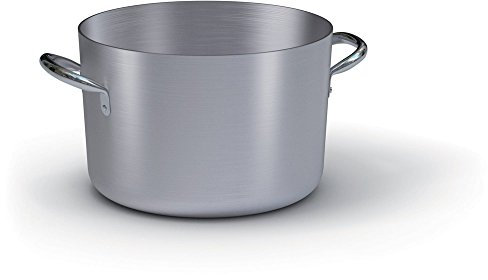 Ballarini 7020.32 Casseruola Alta, Due Maniglie in Alluminio Crudo, 32 Cm