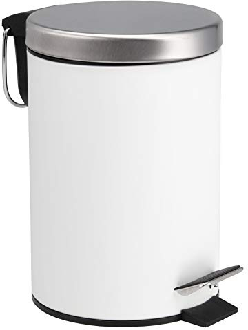 bremermann Treteimer, Mülleimer, mit Absenk-Automatik, 3 L (weiß)