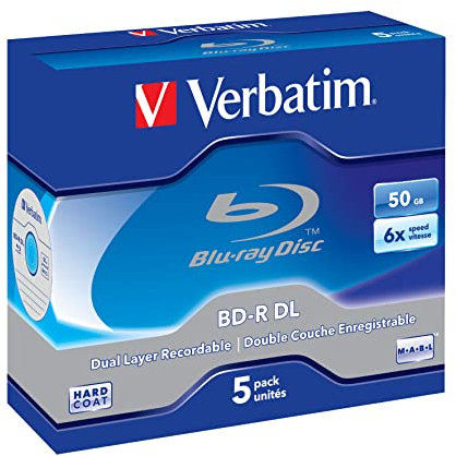 Verbatim 43748 Blu-ray registrabile (BD-R), Confezione da 5