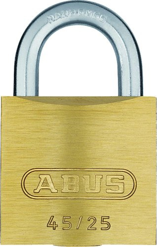 ABUS Vorhängeschloss 45/25 aus Messing - für Spinde, Werkzeugkisten, Koffer - 05081 - ABUS-Sicherheitslevel 2 - Messingfarben