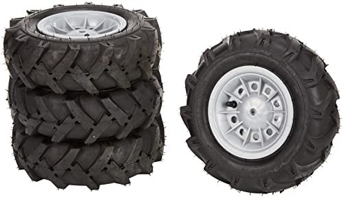 ROLLY TOYS 40 918 1 Luft Reifen für Kinderfahrzeuge (4 Stück, Silberne Felgen, 310x95 mm) 409181