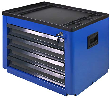 ADB Werkzeugtruhe 4 Schubladen für Werkstattwagen Basic 450x600x440 mm blau | Werkzeugtruhe für Werkstattwagen Basic, vier Schubladen, Farbe Blau, Maße 450x600x440 mm
