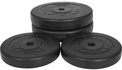 GYRONETICS® Hantelscheiben - 30 kg Set, 2x5 kg, 2x10 kg oder 2x5 kg, 6x2,5 kg, 4x1,25 kg Gewichte, 25 mm Bohrung, Kunststoff - Gewichtsscheiben, Hantelscheiben-Set, Hantelset