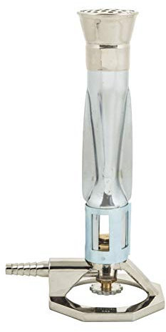 Eisco Bunsen - Bruciatore Meker ad alta temperatura, a gas naturale, da 935°C a 1180°C