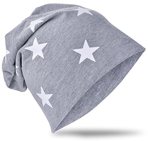 Miobo Jersey Slouch Beanie Long Mütze Unisex Stern Baumwolle Baby Kinder Damen Herren Klein Stern