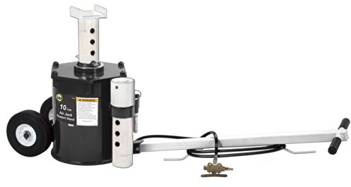 Omega 34100 Black Air Jack/Support Stand - 10 Ton Capacity