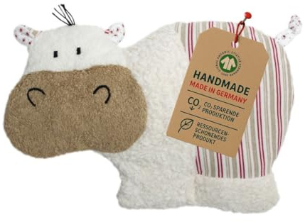 Efie Dinkelkorn-Bio-Wärmekissen Nilpferd – Bio-Baumwolle (kbA) – GOTS-zertifiziert – Naturfüllung – 100 % Made in Germany