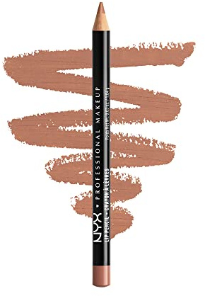 NYX Professional Makeup Lip Liner, Slim Lip Pencil, Buttery, Long-wear formula, Resists Bleeding, Matte Finish, Cruelty Free, Easy Application, Shade Natural, 1g