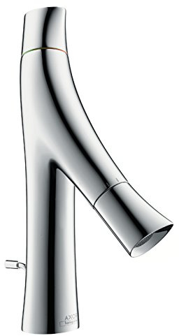 AXOR Wasserhahn Starck Organic (Armatur mit Auslauf Höhe 80 mm und Zugstangen-Ablaufgarnitur) Chrom
