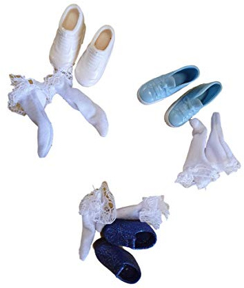 Fat-catz-copy-catz 2x Pairs Of Quality Fashion Heels Shoes, trainers & Socks Made For 11.5 Dolls Outfit Dress Toys
