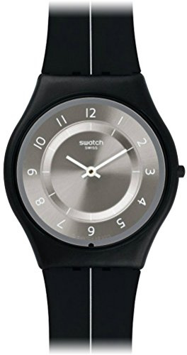 Swatch My Silver Black Montre à Quartz Unisexe 34 mm