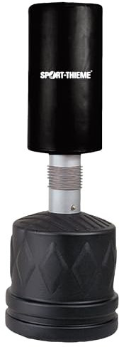 Sport-Thieme Standboxsack Pro | Höhenverstellbar 152–180 cm, Stabiler Rebound, befüllbar mit Wasser oder Sand Schwarz | PVC Außenmaterial, PU-Schaum, Ø 56 cm, 180x56x56 cm, 118 kg