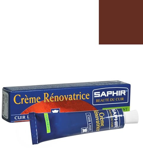 [Safir] Reno Hetze Farbe Reparaturcreme 25 ml Schuhe Tasche Kratzer verblasste Leder 9550851 Cognac