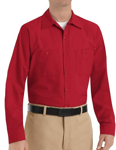 Red Kap Chemise de Travail à Manches Longues, Coupe Droite, pour Homme, Taille M
