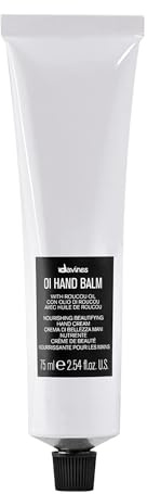 Davines OI Hand Balm, Nourishing Anti-Aging Hand Cream for All Skin Types - Protects Hands from Environmental Damage with Antioxidant Roucou Oil - Lightweight & Fast Absorbing Hydration, 2.54 Fl Oz