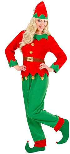 W WIDMANN MILANO Party Fashion - Costume elfe assistant du Père Noël, lutin, déguisements de Noël, déguisements de carnaval, Vert