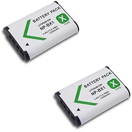 AAA PRODUCTS | 2 x Rechargeable Battery for Sony Cyber-Shot Digital Cameras, Action Cam and Handycam Camcorders - Replacement for NP-BX1 Battery