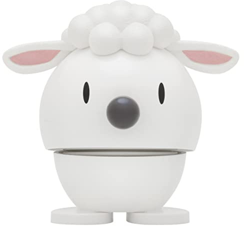 Hoptimist Lamm, Osterdeko, Niedliche Tischdeko zu Ostern, Kleine Ostergeschenke Erwachsene, Frühlingsdeko Innen, 7,2 x 5,8 x 7,4 cm, Weiß