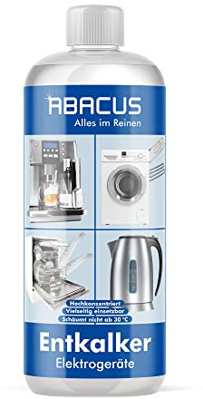 ABACUS® Entkalker, Geräteentkalker, Universal-Entkalker, Schnell-Entkalker, Entkalker Kaffeevollautomat, Entkalker Kaffeemaschine, Kalkentferner, Kalklöser, Entkalker-Konzentrat – Entkalker 1000 ml