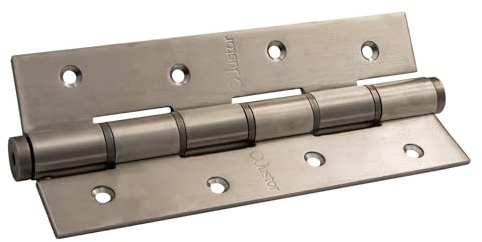 Bisagra con muelle de simple acción de 180 mm. Fabricada en ACERO INOXIDABLE. Estuche de 2 unidades