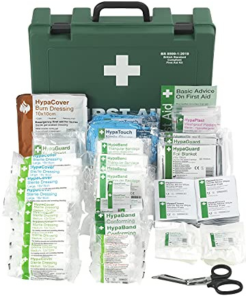 Safety First Aid Group Economy First Aid Kit BS 8599 Compliant, Large Fully Stocked