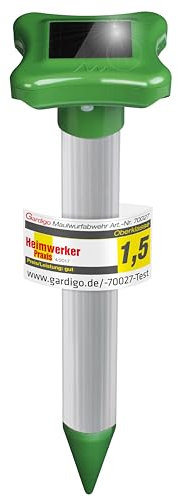Gardigo, Scacciatalpe, Talpa Combattere, Arvicole Schreck, con Asta in Alluminio e IP56, 700 m² wuehltierfrei