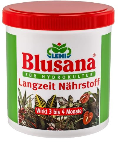 Blusana Langzeitdünger Lewatit HD 50 für Zierpflanzen in Hydrokultur | NPK mineralischer Dünger mit Ionenaustauscher 3-4 Monate Wirkung | Dose 800 ml Granulat